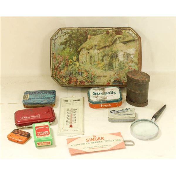 ASSORTED LOT OF ANTIQUES INCLUDING ITEMS FROM THE