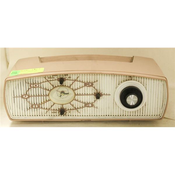 1957 PHILLIPS MODEL B1C12U AM CLOCK RADIO