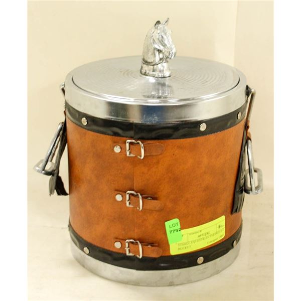 VINtAGE EQUESTRIAN THEMED ICE BUCKET WITH