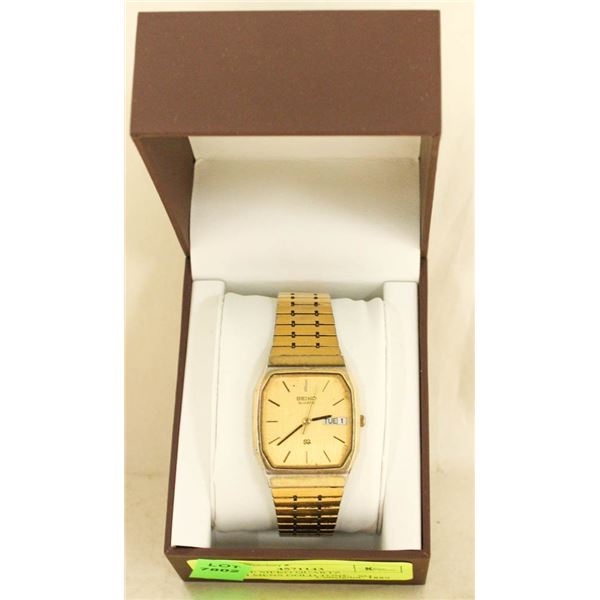 VINTAGE SIEKO QUARTZ WATCH,MENS GOLD TONE,  SQ