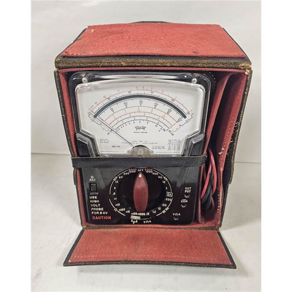 1950S VOLT METER IN LEATHER CASE