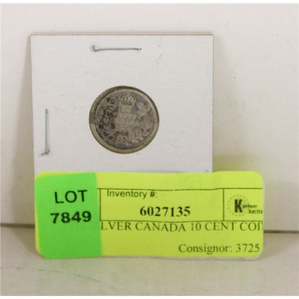 1928 SILVER CANADA 10 CENT COIN
