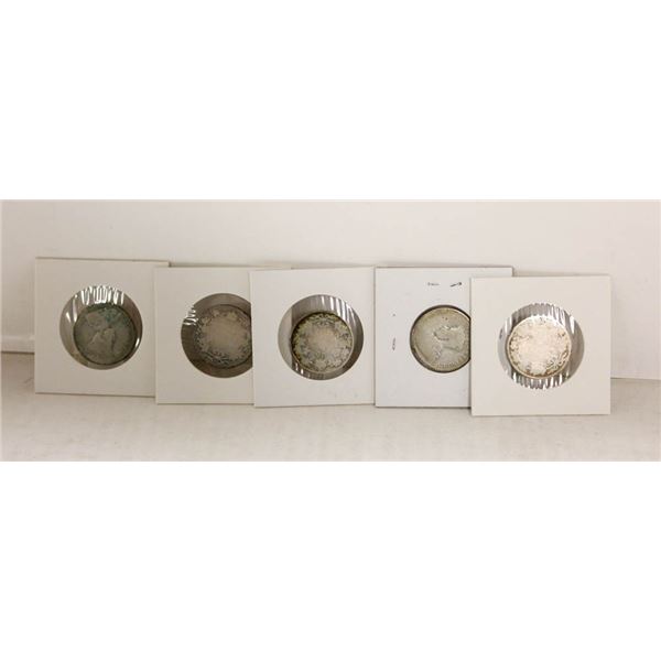 LOT OF 4 SILVER 1900’s CANADA QUARTERS