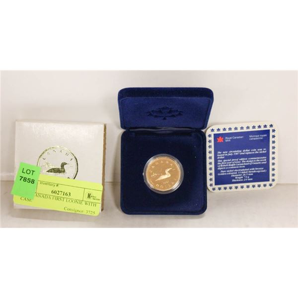 1987 CANADA FIRST LOONIE WITH CASE