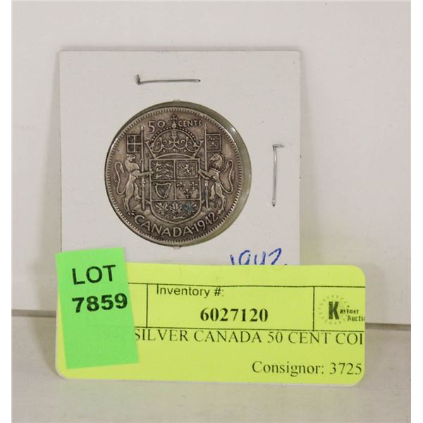 1942 SILVER CANADA 50 CENT COIN