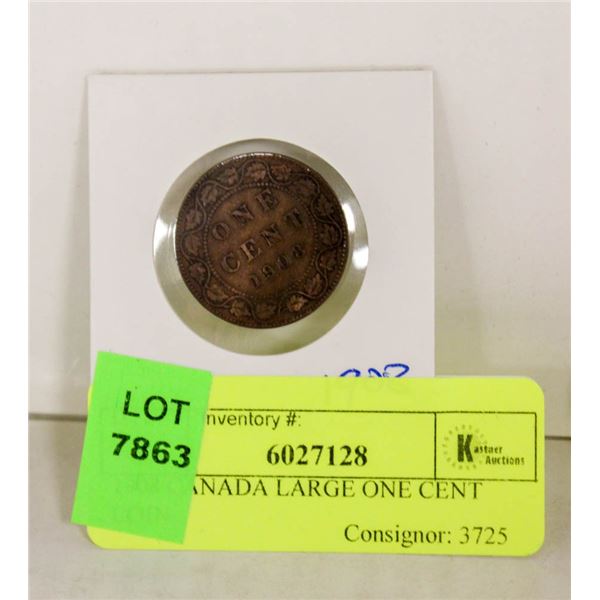 1908 CANADA LARGE ONE CENT COIN