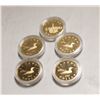 Image 1 : LOT 5 PROOF FIRST 1987 CANADA LOONIES