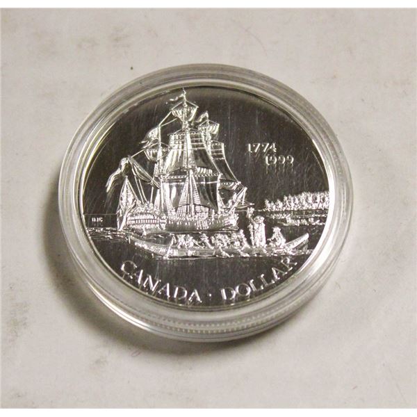 SILVER CANADA DOLLAR COIN W TALL SHIP