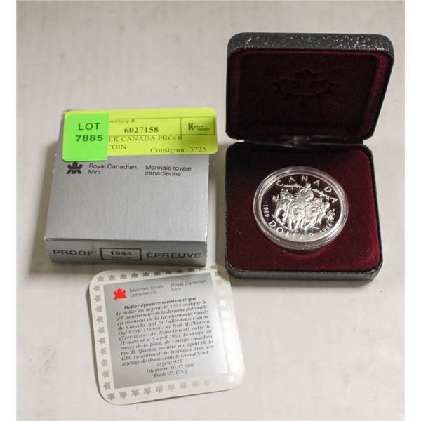 1994 SILVER CANADA PROOF DOLLAR COIN