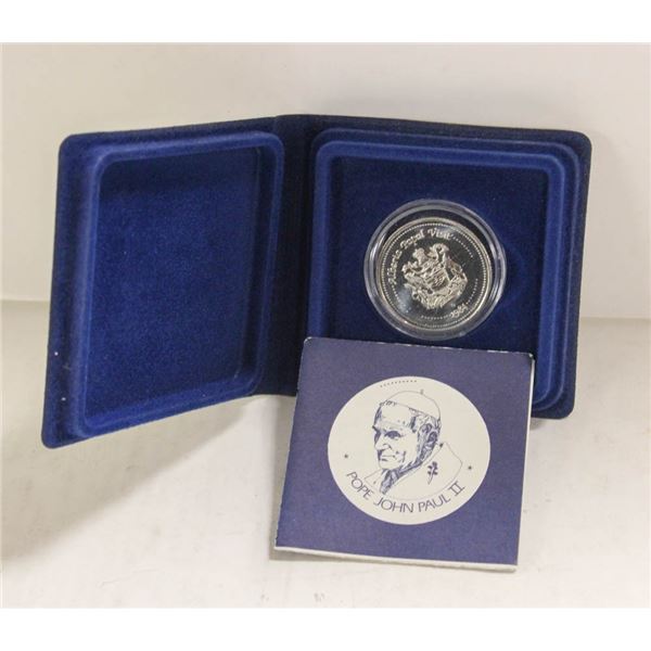 1984 POPE JOHN PAUL 2 VISIT COIN IN CASE