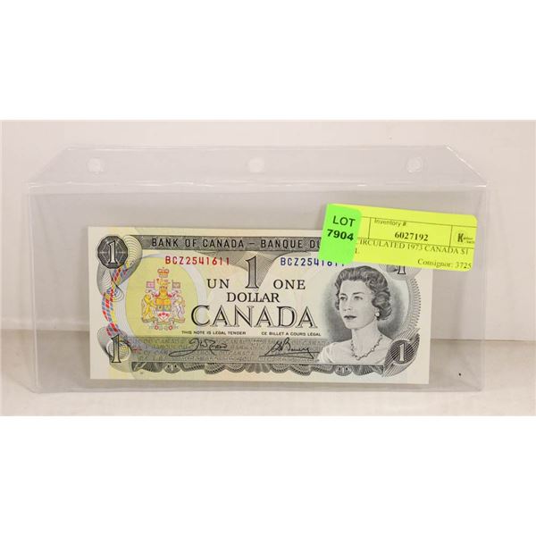 UNCIRCULATED 1973 CANADA $1 BILL