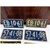 Image 2 : Vintage License Plate Pairs