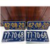 Image 2 : Vintage License Plate Pairs