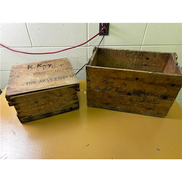 2 Wooden Crates