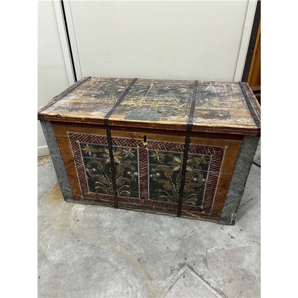Antique Wooden Trunk