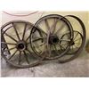 Image 1 : Wooden and Metal Wagon Wheels