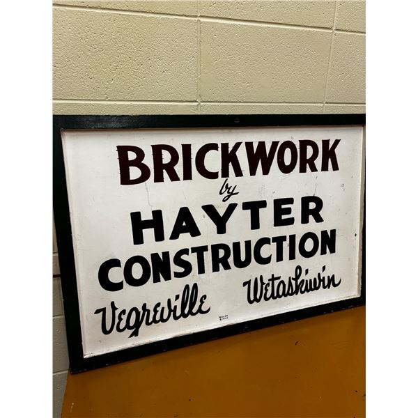 Brickwork by Hayter Construction Sign