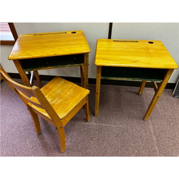 Wooden School Desks