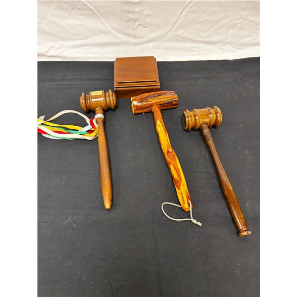 3 Wooden Gavels