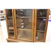 Image 3 : * Two Piece China Cabinet w/Glass Shelves - Lower Cabinet: 50" x 16" x 25" Complete Measurements: 75