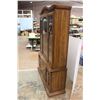 Image 4 : * Two Piece China Cabinet w/Glass Shelves - Lower Cabinet: 50" x 16" x 25" Complete Measurements: 75