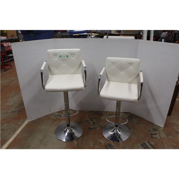 * (2) Adjustable Upholstered Bar Stools - Max Height 45"