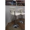 Image 2 : * (2) Adjustable Upholstered Bar Stools - Max Height 45"