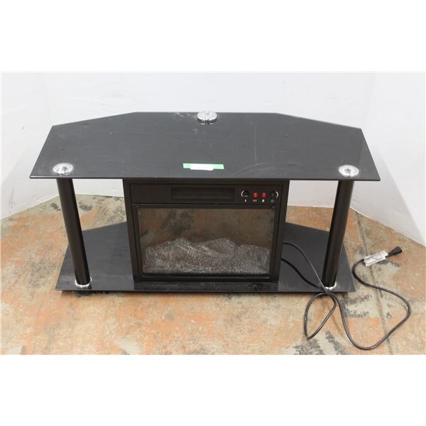 * Electric Fireplace TV Stand - 40" x 16" x 20" - Powers On, as is