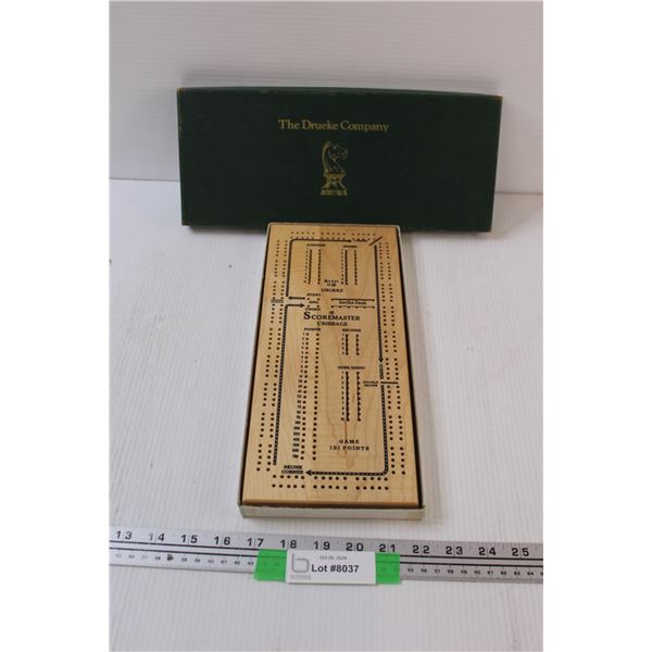 The Drueke Co Cribbage Board w/Case