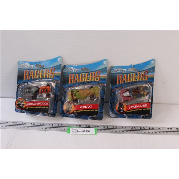 (3) Guardians of The Galaxy Racers Die Cast Cars - NIB