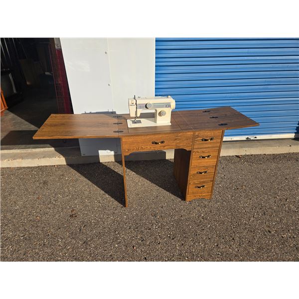 ***Vintage Sewing Machine - Omega Brand - Denim Machine w/Contents - Model 2265D - 68" x 19" x 30" T