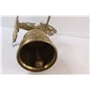 Image 5 : Vintage Brass Wall Mount 13.5" x 5.5" w/ Brass Bell 4" - May Need Maintenance