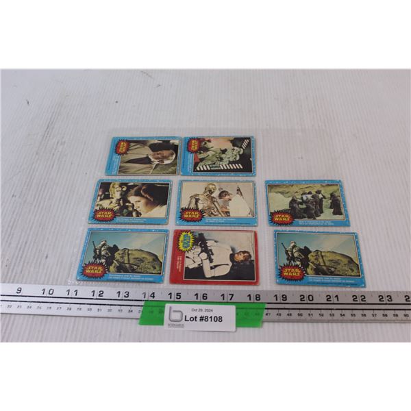 (8) Vintage Star Wars Cards: Series 1 & 2 Blue & Red