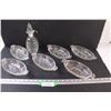 Image 1 : Glass Decanter & (6) Glass Serving Bowls