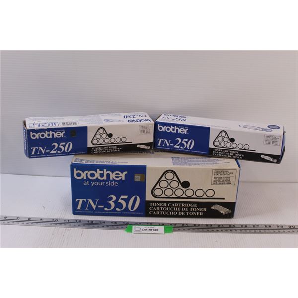 Brother TN-350 Toner Cartridge, (2) Brother TN-250 Toner Cartridges - As Is