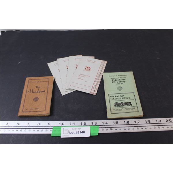 Vintage University of Saskatchewan Handbook, Misc.