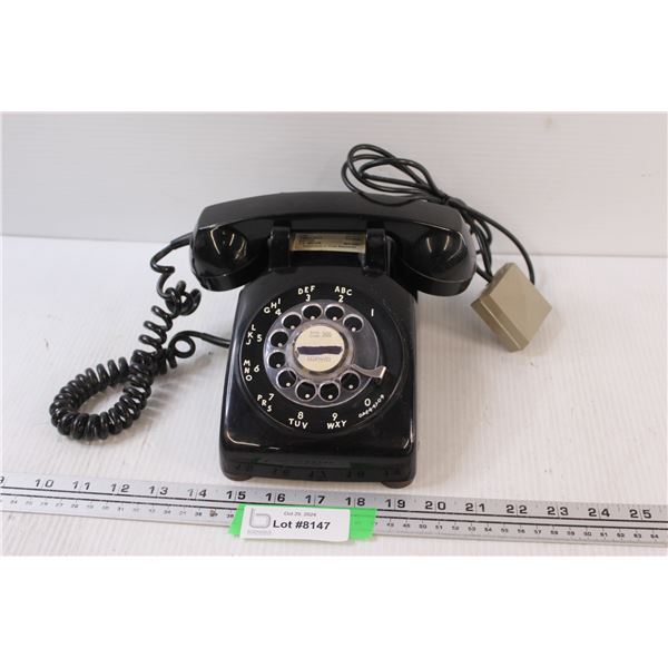 ITT Vintage Black Desk Rotary Phone
