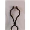 Image 2 : Brass, Marble, & Cast Iron Firewood Tongs & Iron Firewood Tongs