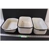 Image 1 : (3) Enameled Baking Trays - Some Wear