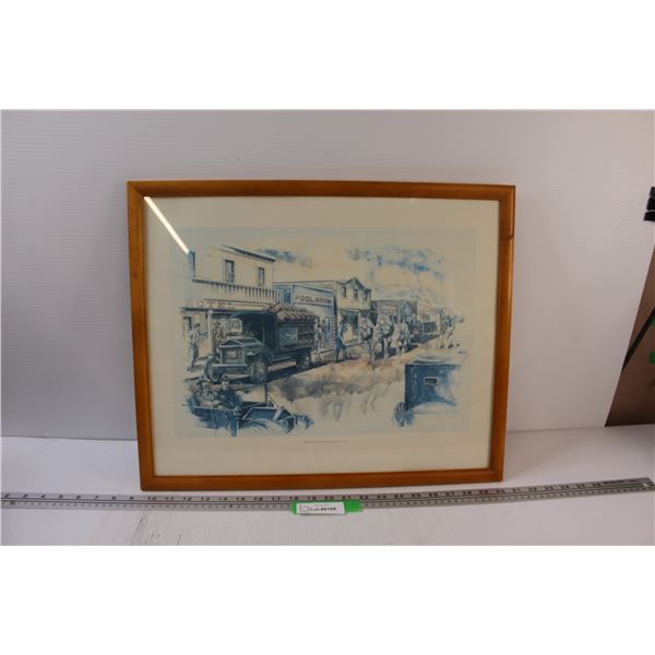 Mainstreet Saskatchewan, Circa 1915 Print By Terry Curtis - 21.25" x 17.5"