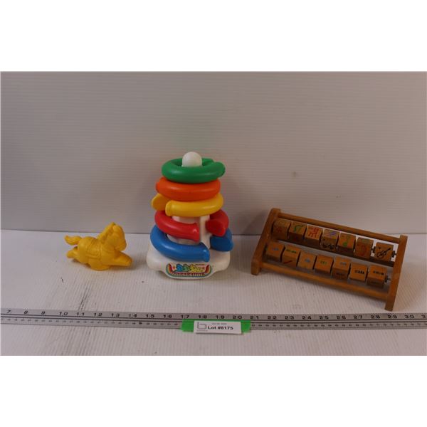 Wooden Learning Toy & Plastic Children's Horse Shoe Toy