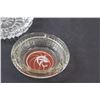 Image 4 : (2) Glass Ashtrays, Ceramic Ashtray