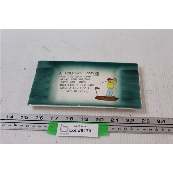 Ceramic Golf Ashtray - Has A Chip