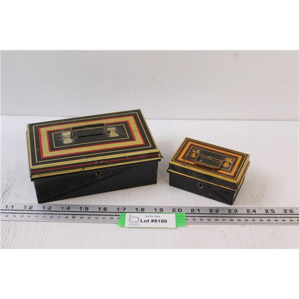 Large & Small Metal Coin Trays - No Keys