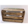 Image 5 : Pear Wooden Crate, Oil & Vinegar Crock Jars - Some Wear