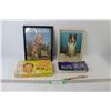 Image 1 : Roy Rogers Print Framed, Lassie Dog Art Framed, Double Pick Up Sticks, Archie Bunkers Card Game