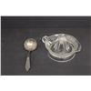 Image 4 : Glass Lemon and Orange Squeezer, Juicer, Ladle Spoon