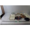 Image 1 : Assorted Plates And Trays, Glass Container