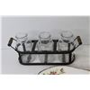 Image 2 : Decorative Plate, Jar, Jar Tray with (3) Jars