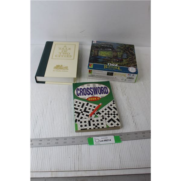 Crossword Book Six, 750pc Bayblock Puzzle - 24" x 18", Book Storage Box